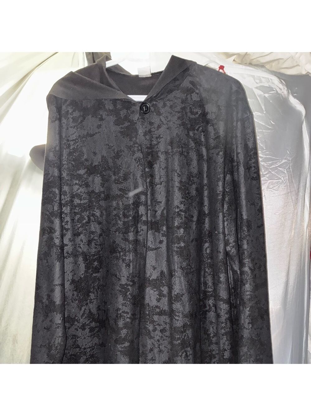 Spirit Black Textured Hooded Cape